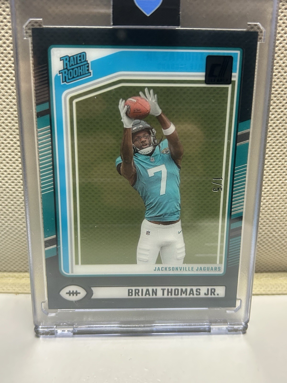 2024 Panini Clearly Donruss Rated Rookie Brian Thomas Jr. #64 Black 1/5 (RC)