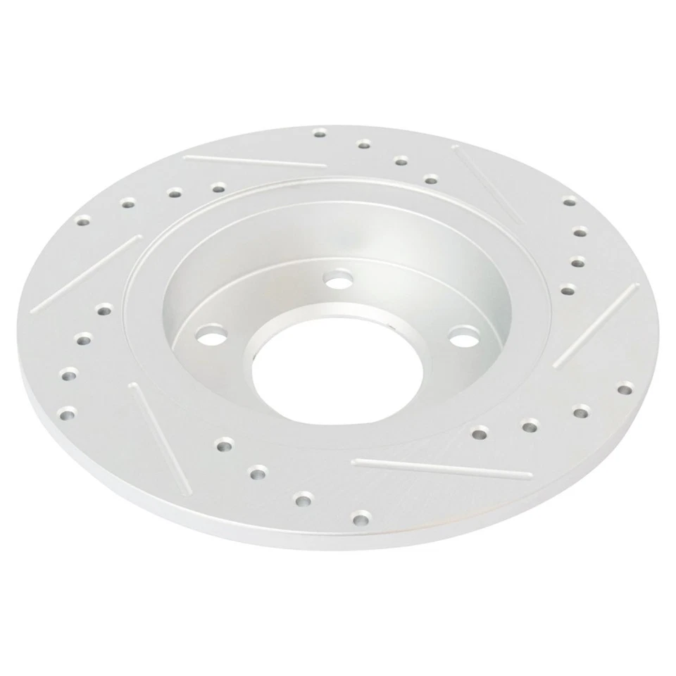 Par trasero de rotor de freno de rendimiento perforado y ranurado recubierto para Mazda Foto 2 de 4