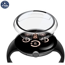 2-Pack Pixel Watch 3 41mm Cases with Tempered Glass Screen Protector Transparent