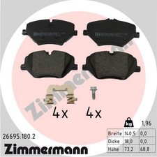 1x ORIGINAL® Zimmermann Bremsbelagsatz, Scheibenbremse Vorne für BMW X2 (U10)
