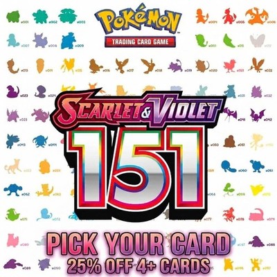Pokemon Scarlet & Violet 151 Common/Uncommon Pick Your Card Buy 4+ Get 50% Off!!