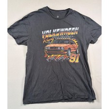 Volkswagen Racing 91 Gti Graphic T-shirt Mens Large Black Cotton Vw Car Tee Volkswagen Racing 91 Gti Graphic T-shirt Mens Large Black Cotton Vw Car Tee