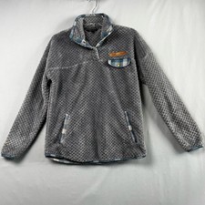 Simply Southern Fleece Pullover Womens Small Thick Velour Gray Cozy Outdoor
