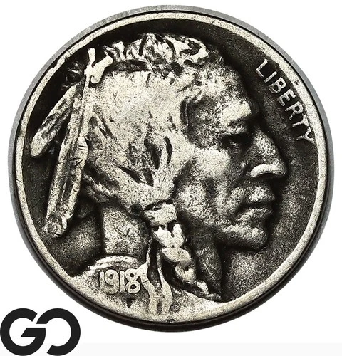 1918-D Buffalo Nickel