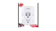 5 Outlet Extender Surge Protector Multi Plug Wall Adapter USB Charger Ports with