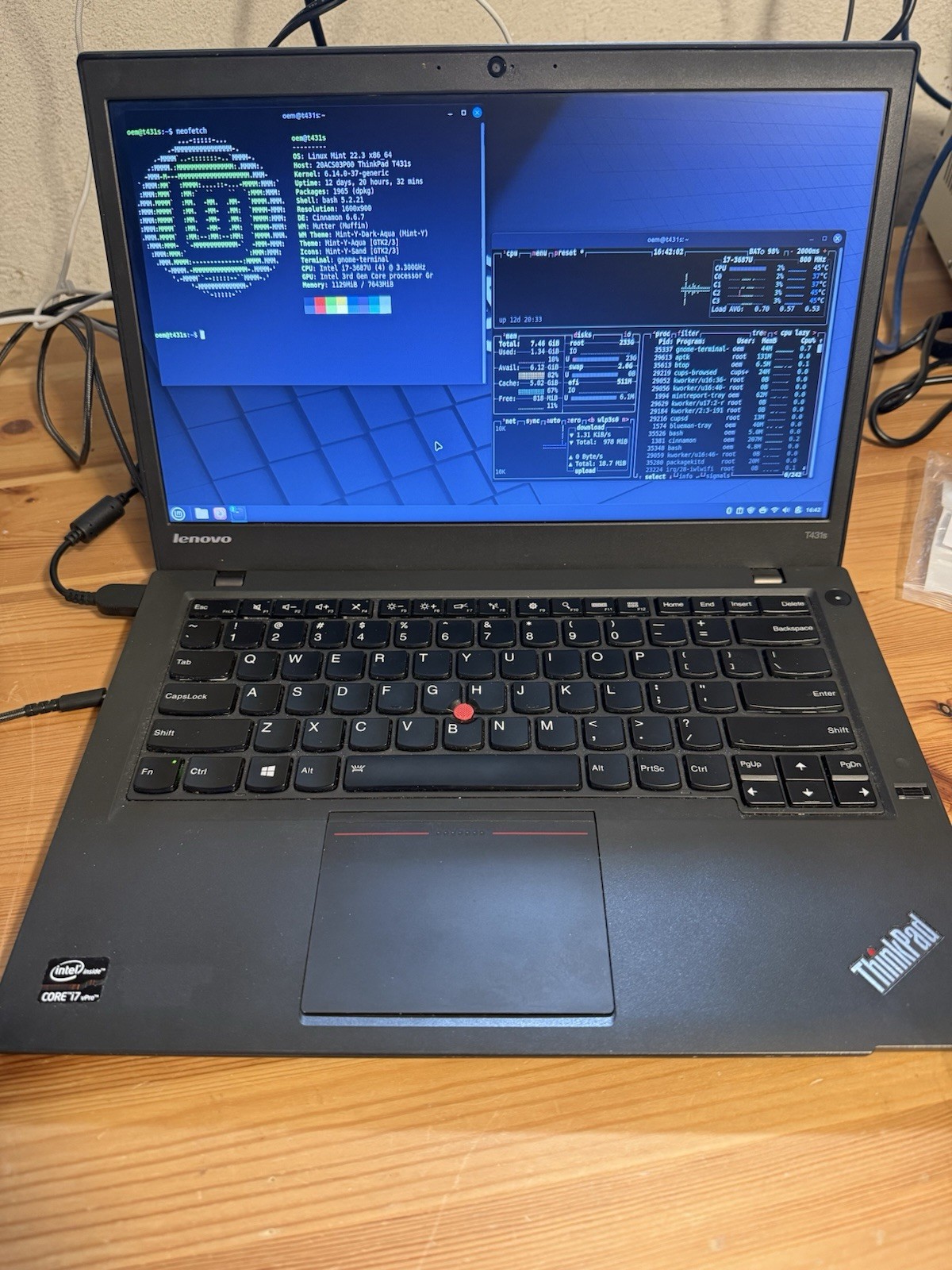 Lenovo ThinkPad T431s Laptop Intel i7 3687u 8GB RAM 256 GB S