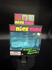 Nee Doh Nice Cube Blue Ice Super Solid Squish Authentic NEW