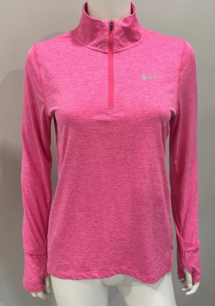Nike Running Dri-Fit Quarter Zipper Long Sleeve Pullover Women’s Size Small