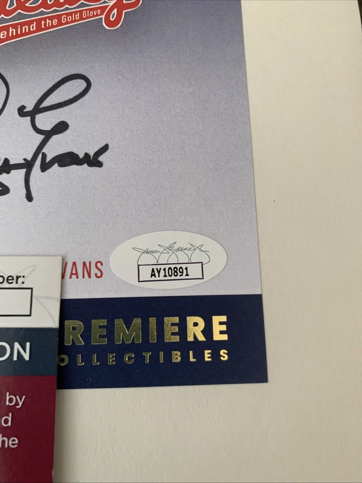 Copia firmada del libro Dewey detrás del guante de oro certificado de autenticidad JSA Foto 3 de 4