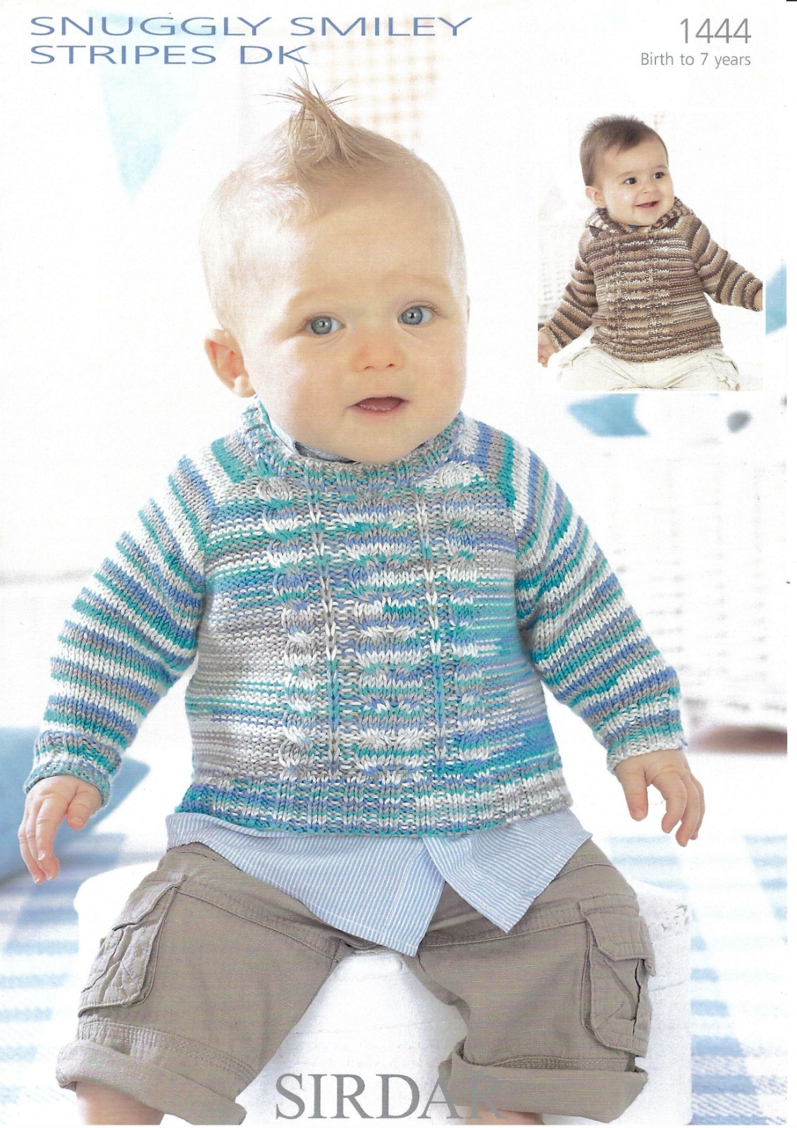 Sirdar Snuggly DK Knitting Pattern - 1444 Hoodie & Sweater  (0-7 yrs)