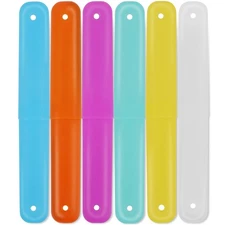 6 Pcs Travel Toothbrush Case Holder, Breathable Portable Toothbrush Container...