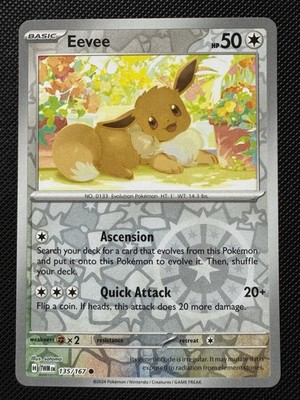 Pokémon Eevee 135/167 - SV06: Twilight Masquerade Reverse Holo Near Mint