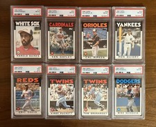 1986 Topps PSA Lot of 8 Eric Davis PSA 9 OC MINT Puckett Ripken PSA 8