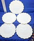 Vintage Westmoreland GRAPE Design 10.5”Milk Glass Dinner Plates Set of 5 Uranium