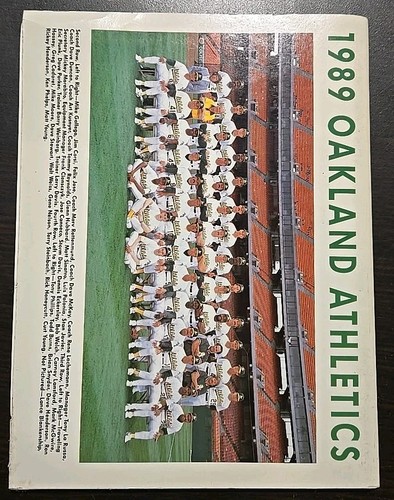 Oakland Athletics 1989 Postseason Media Guide World Series Champions - Picture 2 of 2