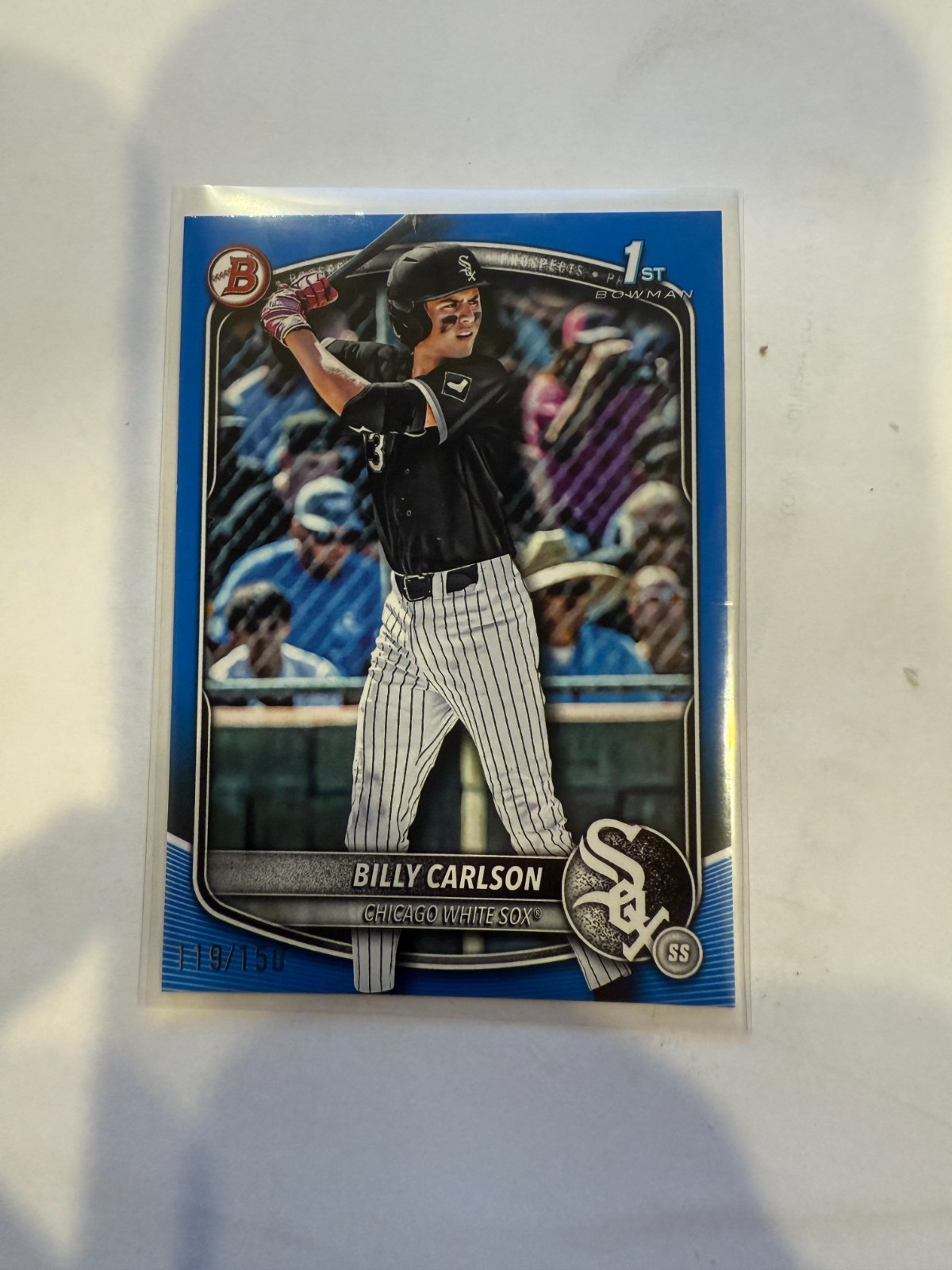 2025 Billy Carlson Bowman Draft 1st Bowman Blue Paper /150 #BD-10 White Sox