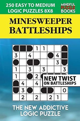 Minesweeper Battleships : 250 Easy to Medium Logic Puzz -  NEW Mindful Puzzle  2