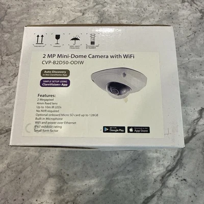 Clare Controls CVP-B2D50-ODIW 2MP Mini-Dome Camera New - Image 1 of 4