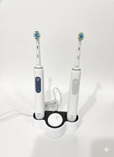 ⚡️ NEW Dual Electric Toothbrush Holder & Charger Stand with Removable Drip Pans