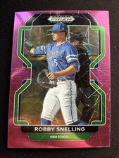 Robby Snelling Rookie Card RC 2022 Panini Prizm Baseball Pink Velocity Prizm #PD. rookie card picture