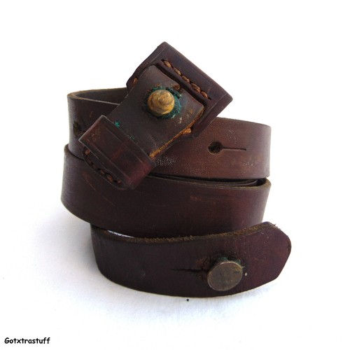 Mauser Brown Leather Sling w/Keeper for Yugo M48, M24 and German K98 Rifles.