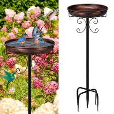 Daoeny 35In Metal Bird Bath for Outside, Vintage 12 inches, Antique Bronze