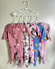 Carter's Girls 3-6M 5 Piece Footed Zip One-Piece Sleeper Floral Pajamas CL-14