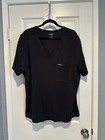 Jaanuu Scrubs Women’s Rhena 1 Pocket Scrub UltraSOFT Top size 3X Black EUC — photo 1