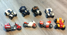 LOT PLAYMOBIL 5  quads 3 motos  incomplet police