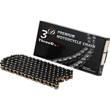 EK 525 L3D - Drive Chain - 120 Links - Black/Gold 525L3D-120KG