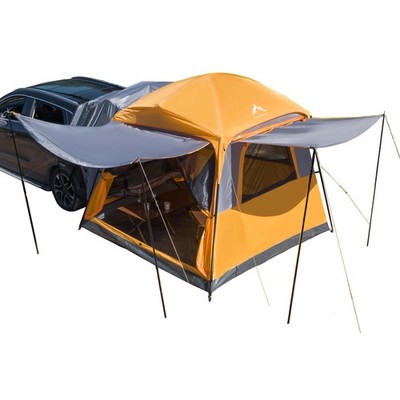 Camping Tent 7.2FT x 7.2FT Waterproof PU2000mm Double Layer Orange 5-8 uniHimal