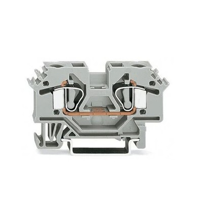 5pcs WAGO 282-601 2-Conductor Through Terminal Block 6 mm2 Gray New