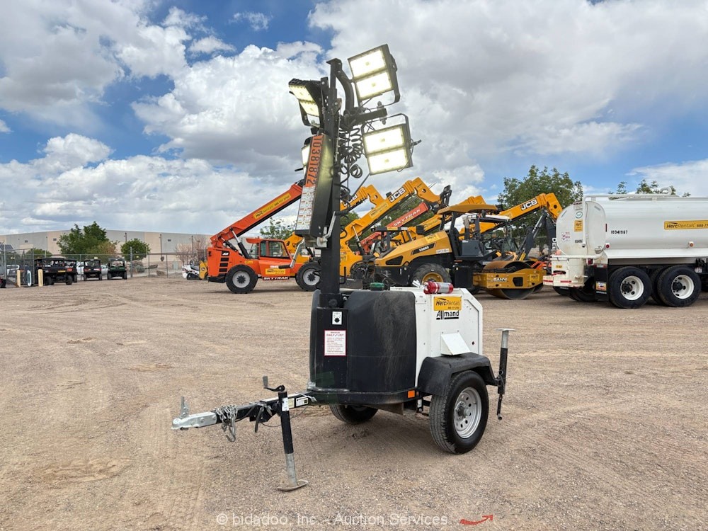 2022 Allmand NL GR-6K Portable Towable Diesel Light Tower Generator 6kW bidadooNEW MEXICO - NO RESERVE - GLOBAL SHIPPING - VIDEO