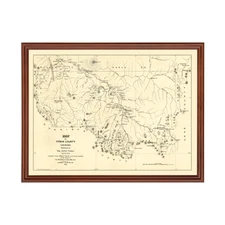 Old Map of Pitkin County, CO 1884 - Vintage Colorado Art