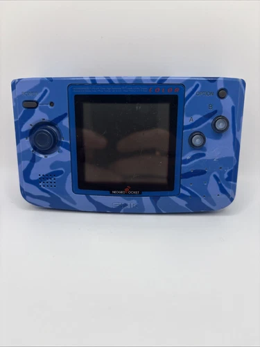 neo geo pocket color console snk camouflage blue Japan tested game neogeo ntsc-j