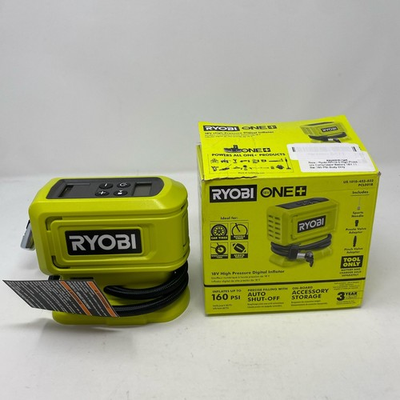 #ad Ryobi ONE 18V High Pressure Digital Inflator PCL001B Tool Only Green 160 PSI $38.99