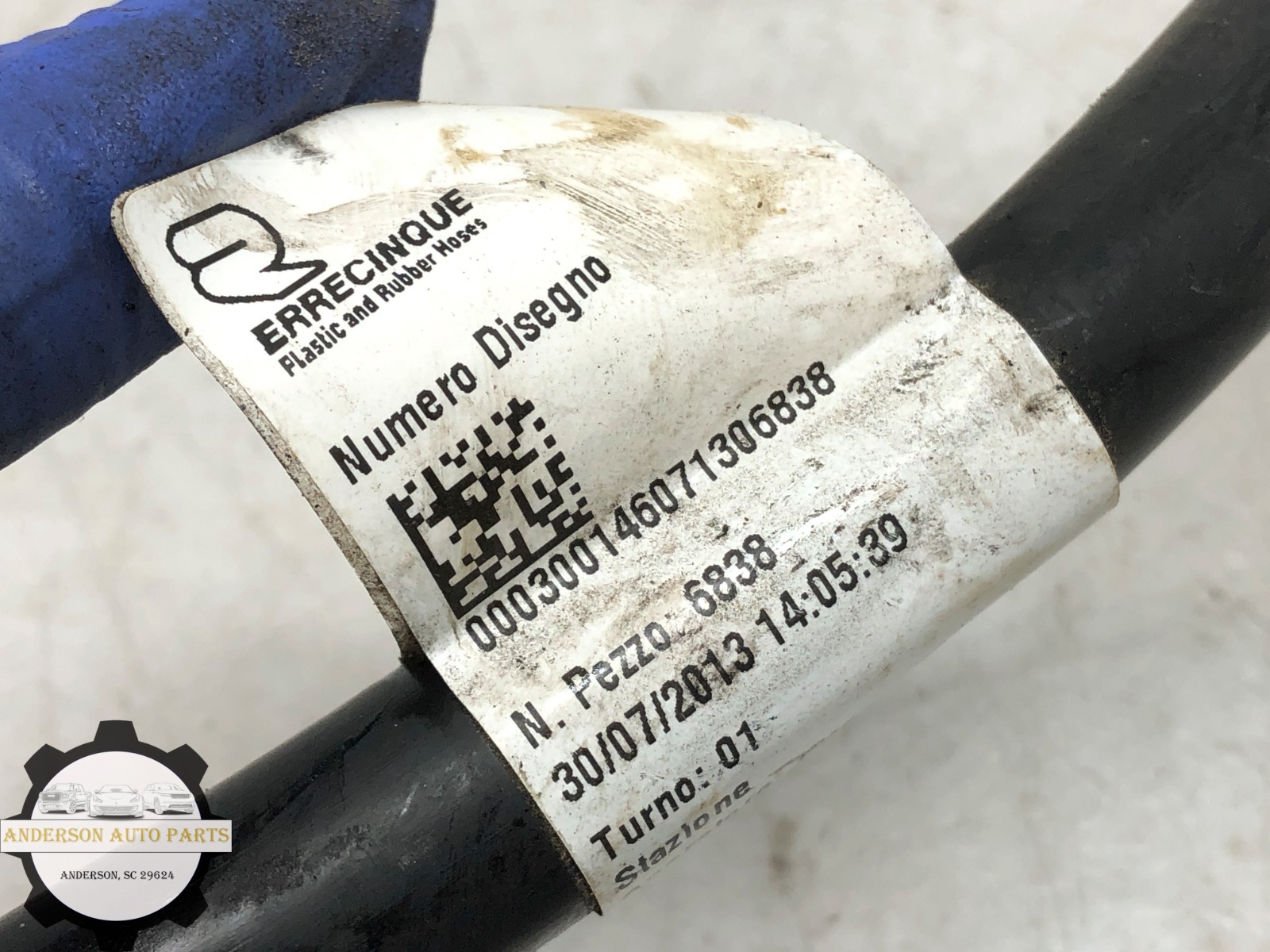 2014-2020 MASERATI QUATTROPORTE 3.0L V6 CRANKCASE VENTILATION BREATHER HOSE TUBE