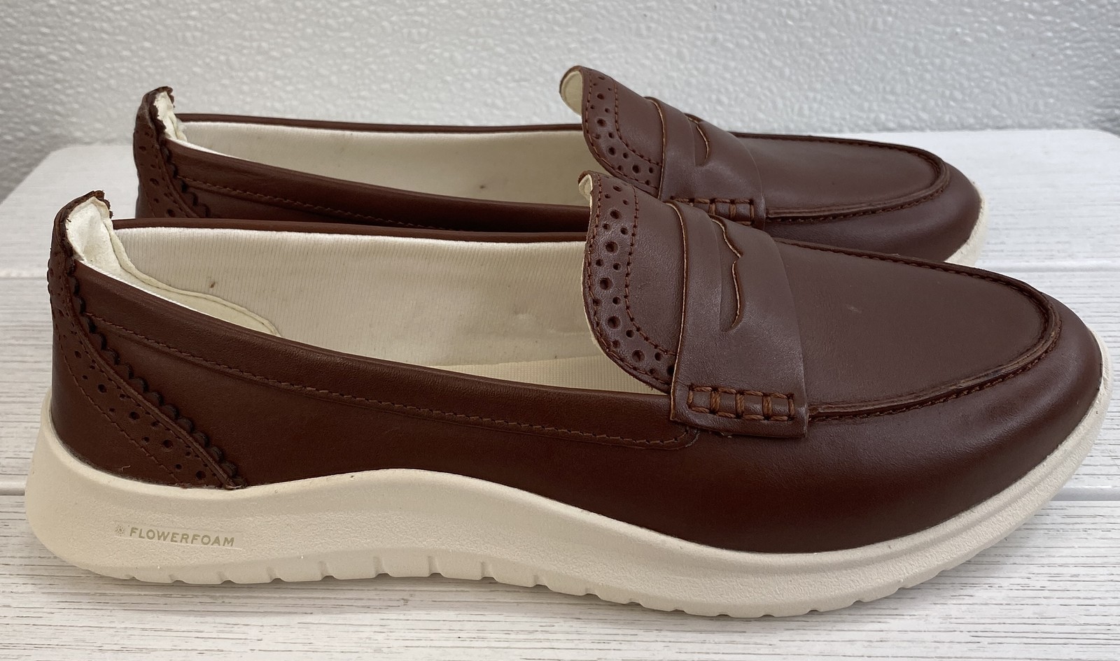 Cole Haan Zerogrand Meriitt Loafers Womens Size 5B Brown Leather Casual Slip Ons