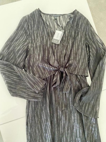 Women Armani Exchange Dress Black Polyester 36 / S