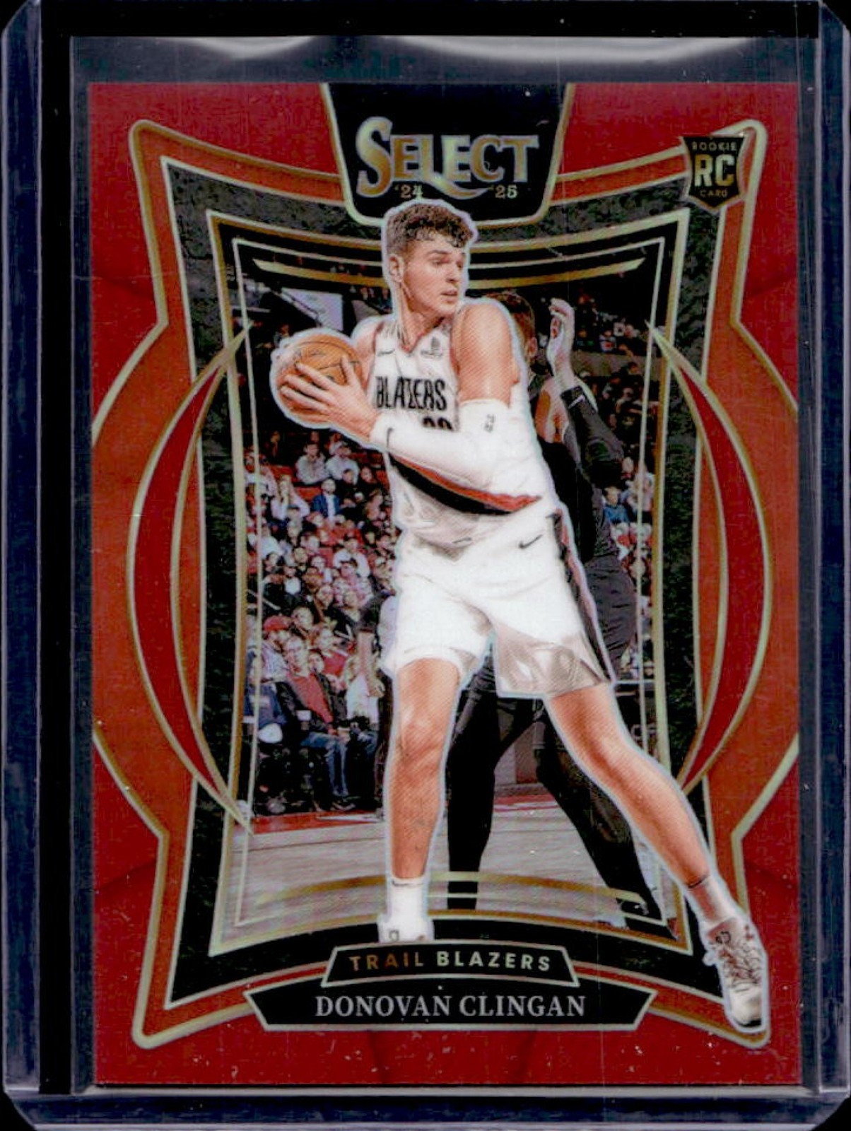 2024-25 Panini Select Donovan Clingan Concourse RC Red Prizm #/199 Trail Blazers