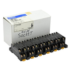 Lot of 6x Omron PTF08A Relay Socket/Base 8-Pin, DIN Rail Mount, 15A 240V Max