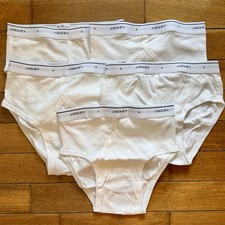 5pc NEW 2004 VTG Men Jockey Classic Y Front Low Rise Brief 36 Cotton White Y2K