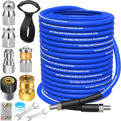 #ad 100FT Sewer Jetter Kit for Pressure Washer 5800 PSI Drain Jetter Kit Water Jet $64.15