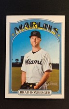 2021 Topps Heritage - High Number SP Brad Boxberger #492 Miami Marlins