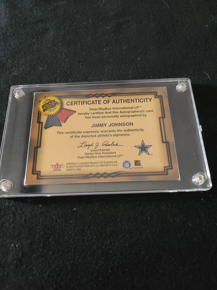 Tarjeta autógrafa Fleer Coach's Corner Jimmy Johnson 2000 - ¡Dallas Cowboys!!! Foto 2 de 2