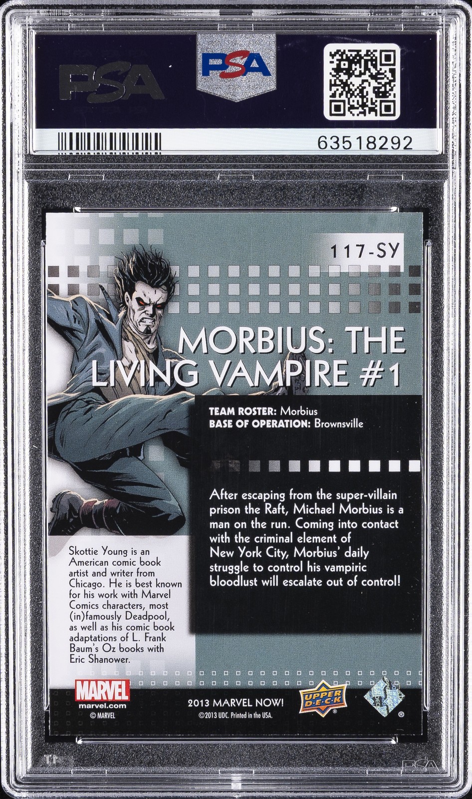 2013 #117SY MORBIUS: THE LIVING VAMPIRE #1 PSA 10 view 2