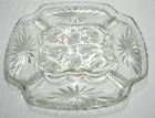 Vintage Anchor Hocking Divided Deviled Egg Glass 12" Plate Platter Serving Tray