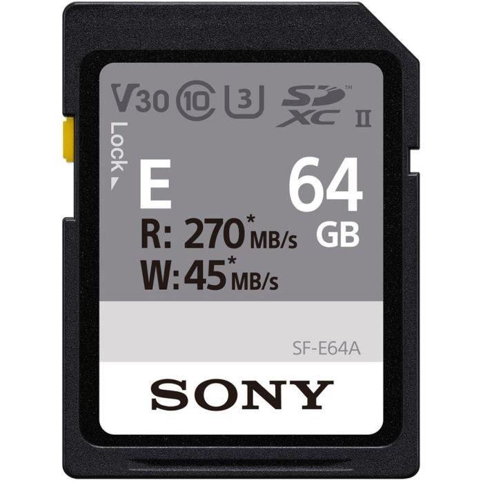 Sony E Series SDXC UHS-II V30 270x45 MB/s - 64GB Memory Card