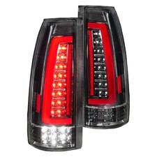 For Chevy Tahoe 95-00 Tail Lights Driver Passenger Side Black Sequential Fiber