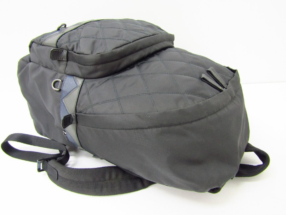 PRADA Saffiano Leather Quilted Nylon Rucksack Triangle Logo Bag A4 SB5365 from j thumbnail 3